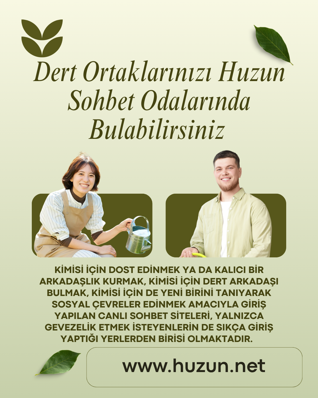 Dert Ortaklarınızı Huzun Sohbet Odalarında Bulabilirsiniz 